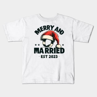 Merry and married est 2023 Kids T-Shirt